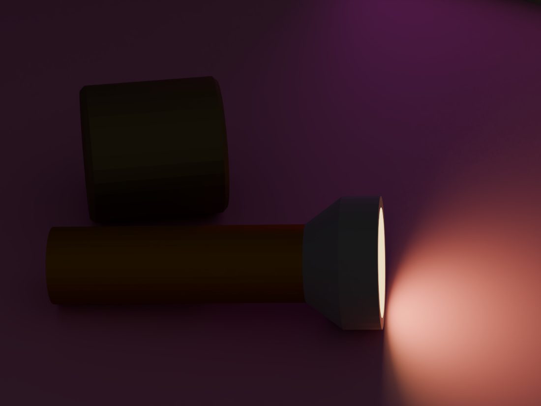 Close render of a modelled mug from the same scene.